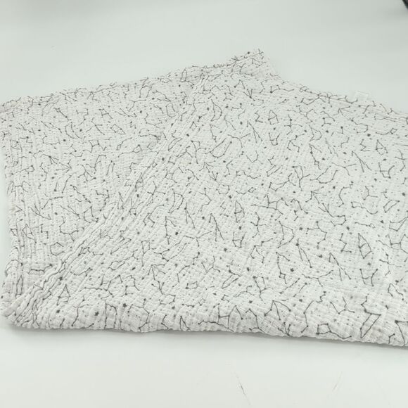 HB Constellation Stars Space White100% Cotton Baby Swaddle Blanket 46"x46" - Picture 3 of 4